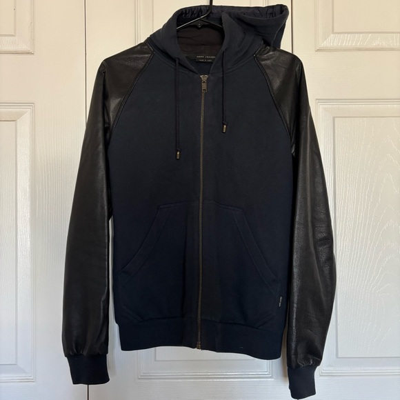 Marc Jacobs Lambs Leather Raglan Sleeve hoodie - Picture 5 of 8